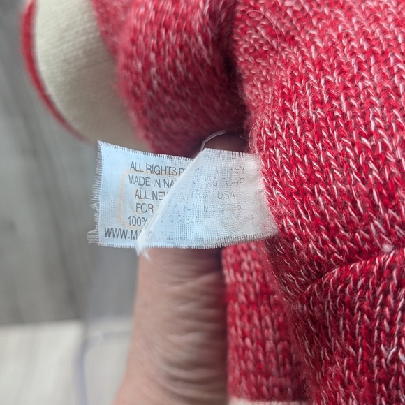 Ralph Lauren Style! Christmas Sock Monkey Red "Maxx" Plush Stuffed Animal 18" - Picture 6 of 7